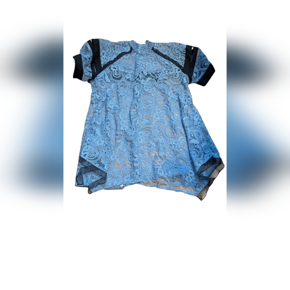 3.1 Phillip Lim Corded Lace Handkerchief Hem Dress - Picture 5 of 6